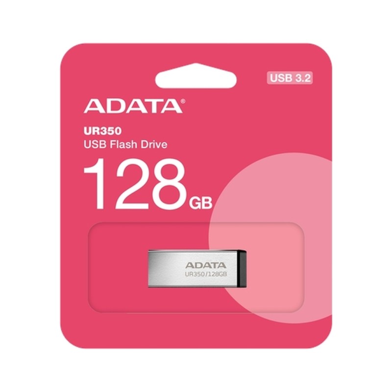 USB флеш накопичувач ADATA 128GB UR 350 Silver/Black USB 3.2 (UR350-128G-RSR/BK)