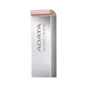 USB флеш накопичувач ADATA 64GB UR 350 Silver/Beige USB 3.2 (UR350-64G-RSR/BG)