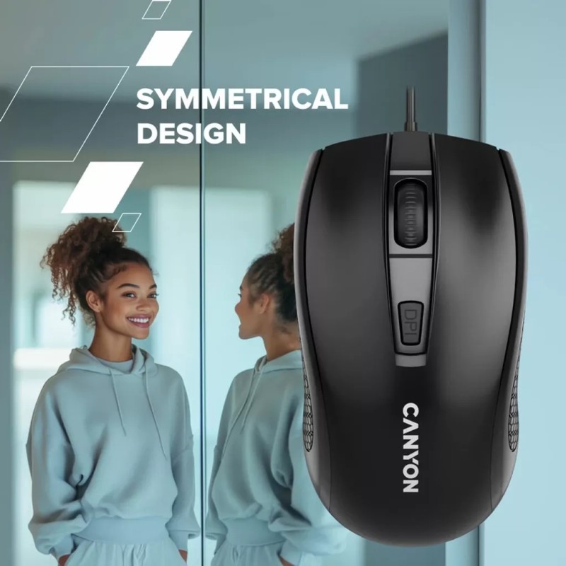 Мишка Canyon M-4 USB Black (CNE-CMS4)