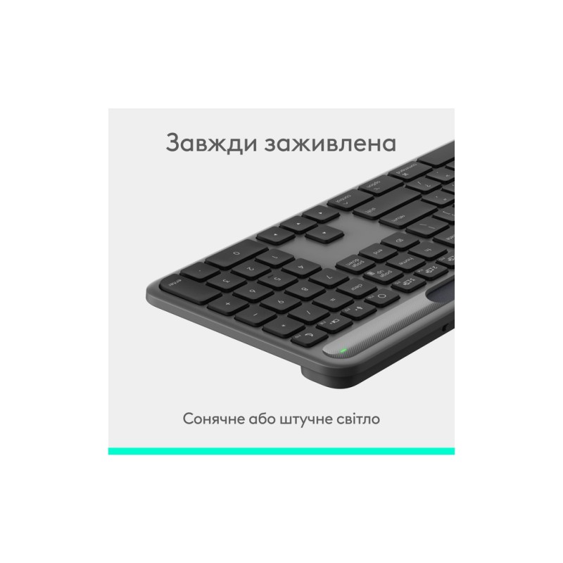 Клавіатура Logitech Slim Solar+ Bluetooth Graphite (920-013764)