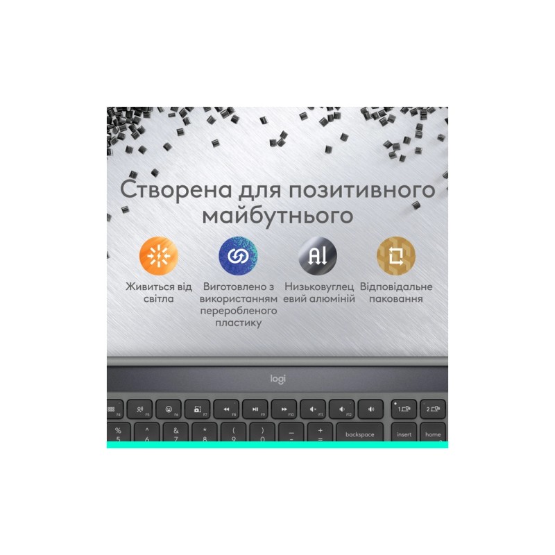 Клавіатура Logitech Slim Solar+ Bluetooth Graphite (920-013764)