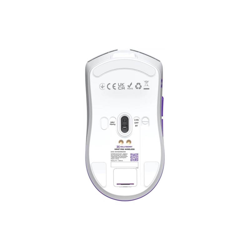 Мишка Hator Hellyberry HM47 Pro RGB Wireless/Bluetooth/USB White/Violet (HM47PRO_white_violet)