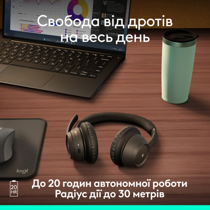 Навушники Logitech Zone 305 for Business Bluetooth Black (981-001458)