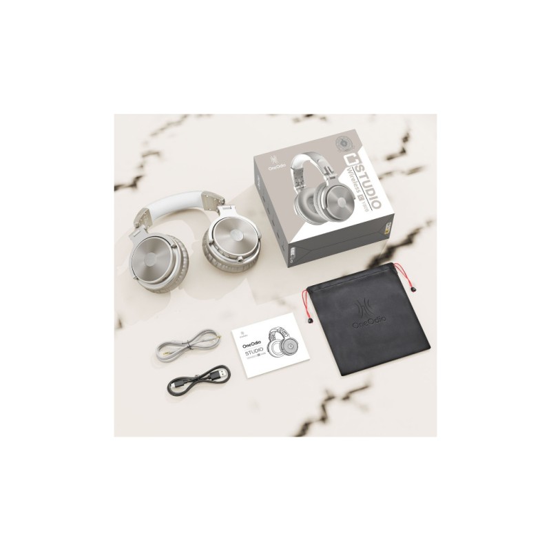 Навушники OneOdio Studio Pro C Bluetooth+3,5мм Silver (Pro C Silver)