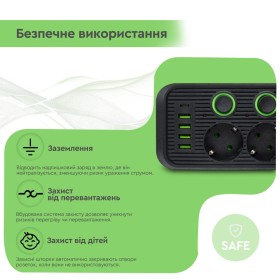 Мережевий фільтр живлення XoKo XK-SP-5-2-1-BK