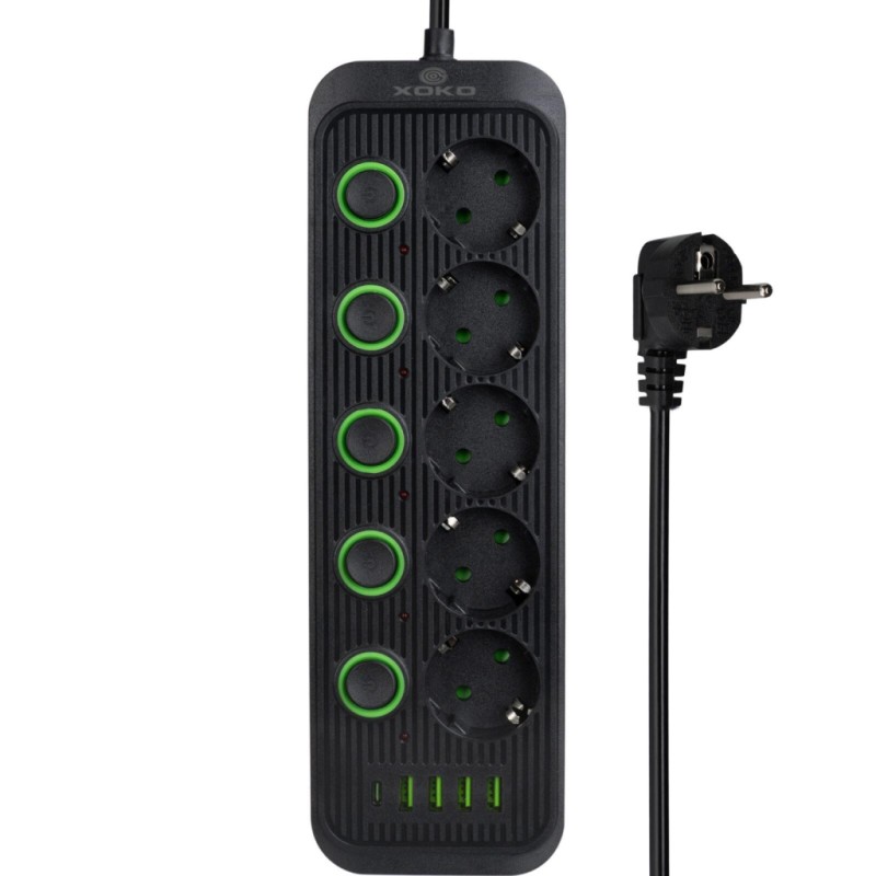 Сетевой фильтр питания XoKo XK-SP-5-2-1-BK
