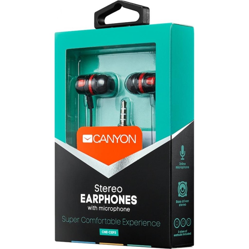 Навушники Canyon CNE-CEP3R Red (CNE-CEP3R)