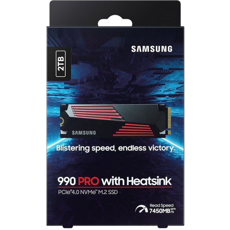 Накопитель SSD M.2 2280 2TB 990 PRO with Heatsink Samsung (MZ-V9P2T0CW)