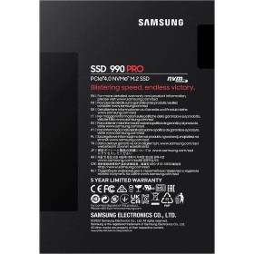 Накопичувач SSD M.2 2280 4TB 990 PRO Samsung (MZ-V9P4T0BW)