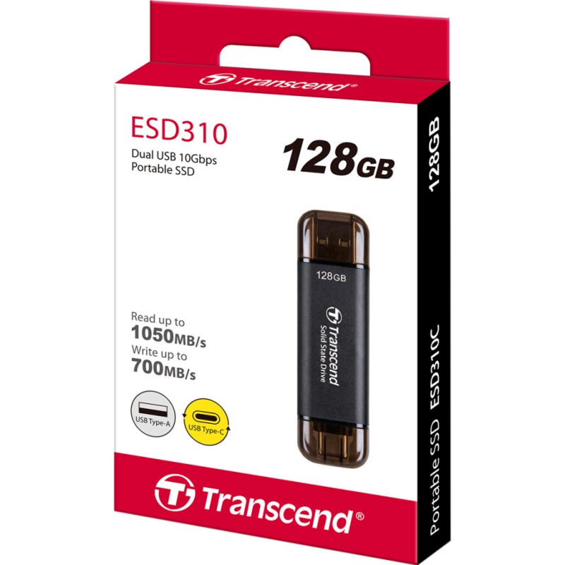 Накопитель SSD USB 3.2 128GB Transcend (TS128GESD310C)
