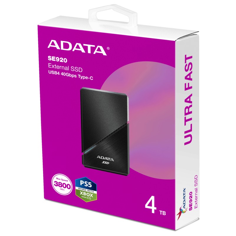 Накопитель SSD USB 4.0 4TB SE920 ADATA (SE920-4TCBK)