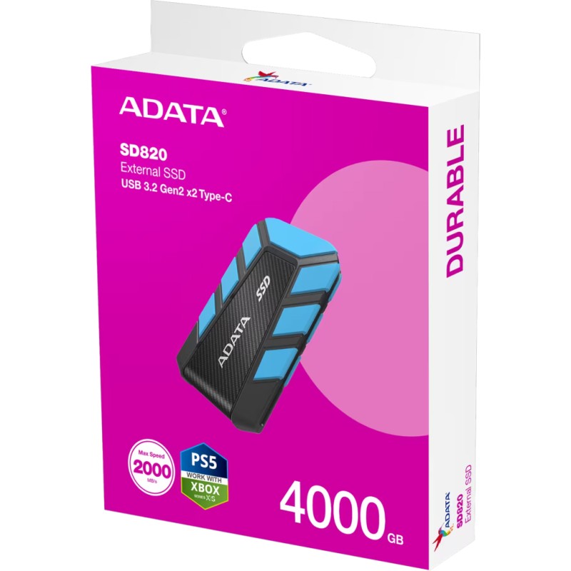 Накопитель SSD USB 3.2 4TB SD820 ADATA (SD820-4000G-CBU)