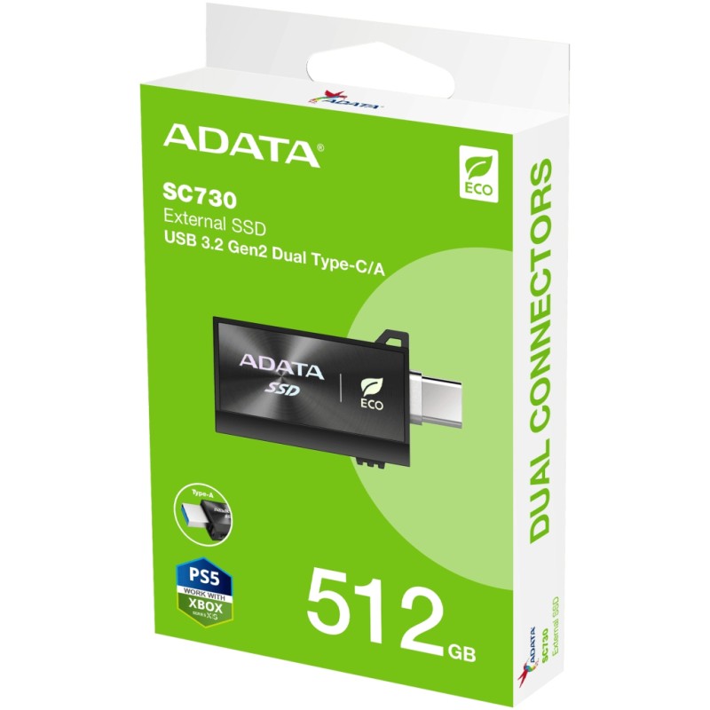 Накопитель SSD USB 3.2 512GB SC730 ADATA (SC730-512G-CACTI)