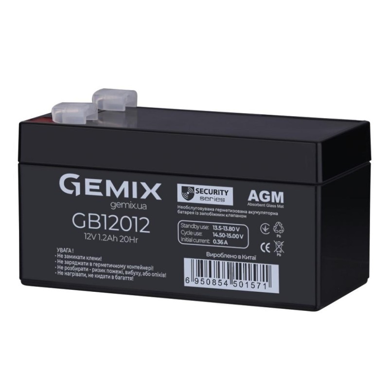 Батарея к ИБП Gemix GB 12В 1.2Ач (GB12012)