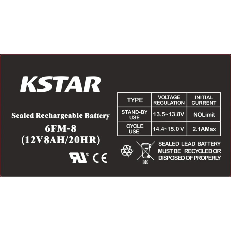 Батарея к ИБП Kstar 12V 8Ah (6-FM-8)