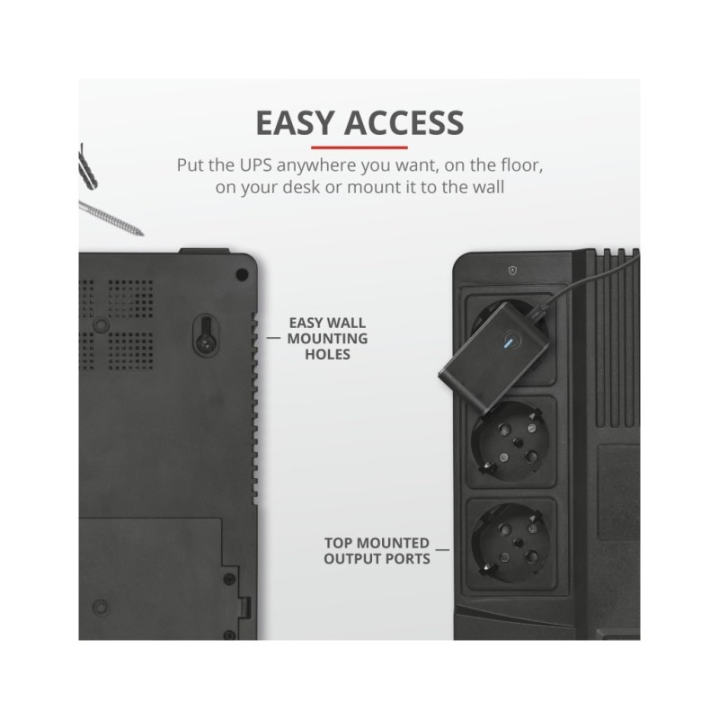 Источник бесперебойного питания Trust Maxxon 800VA UPS (23326_TRUST)