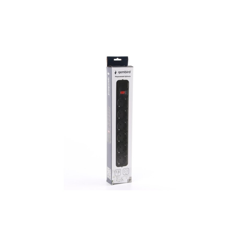 Сетевой фильтр питания Gembird SPG6-G-6B