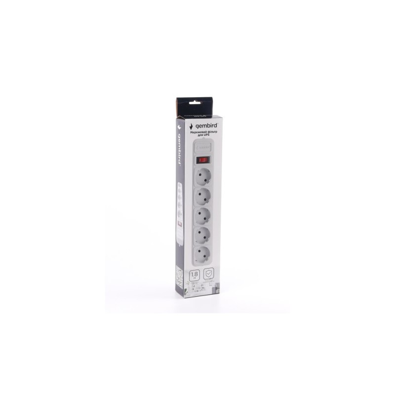 Сетевой фильтр питания Gembird SPX-B-6 (SPG5-X-6G)