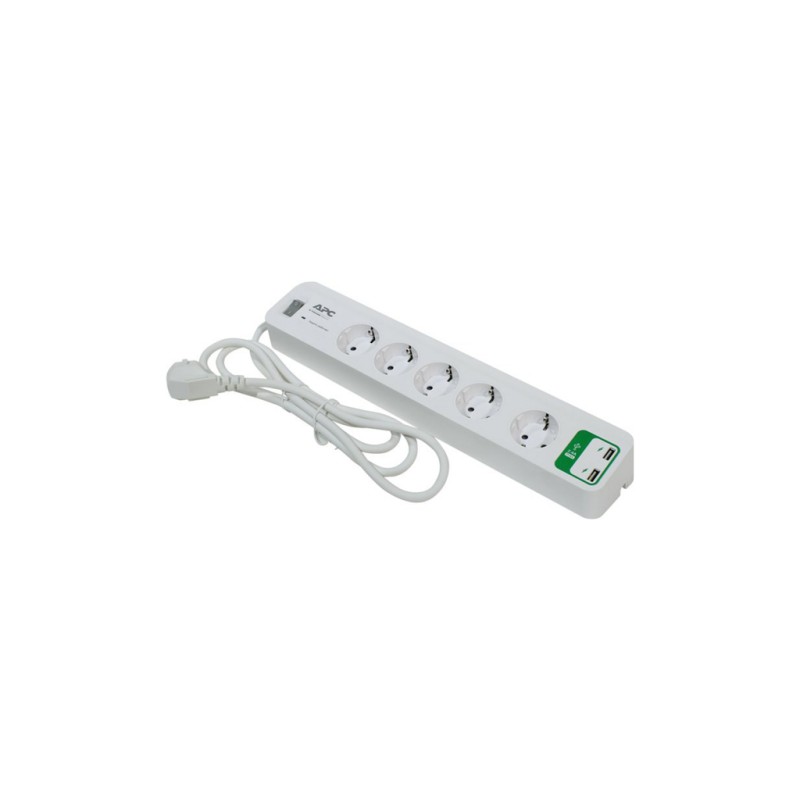 Сетевой фильтр питания APC Essential SurgeArrest 5 outlets ++ 2 USB (5V, 2.4A) (PM5U-RS)