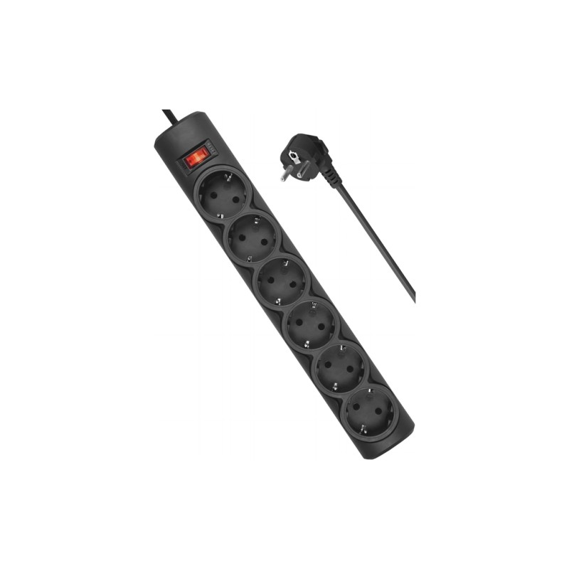 Сетевой фильтр питания Defender DFS 155, 5 m, 6 роз (99496)