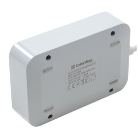 Мережевий фільтр живлення ColorWay CW-CHЕ36B, 3 розетки/6USB Black