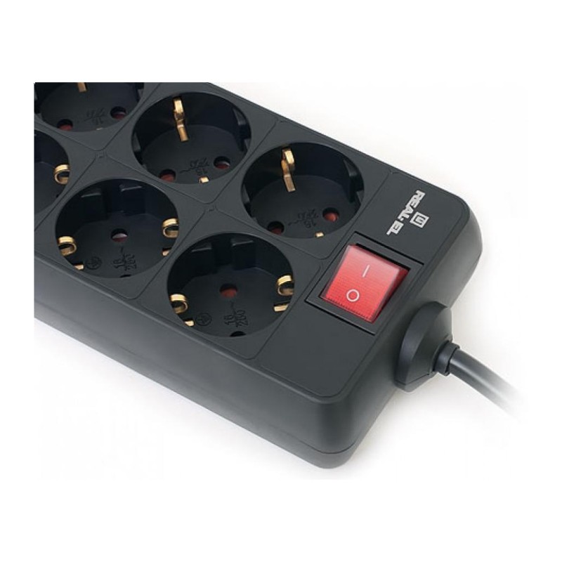 Сетевой фильтр питания REAL-EL REAL-EL RS-8 PROTECT, 1.8m, black (EL122300021)