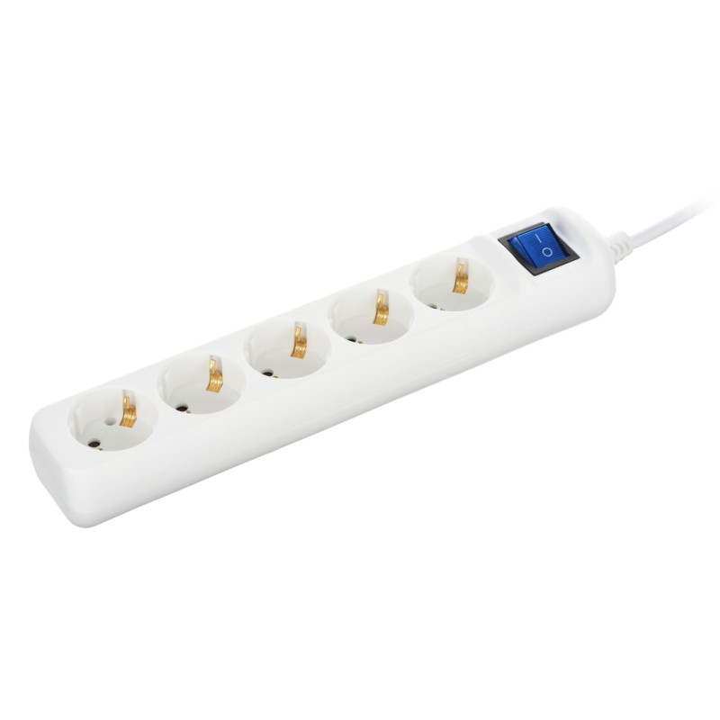 Сетевой фильтр питания 2E 5xSchuko, 3м (2E-U05ESM3)