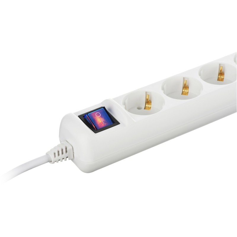 Сетевой фильтр питания 2E 5xSchuko, 3м (2E-U05ESM3)