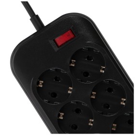 Сетевой фильтр питания ColorWay CW-CHE64B, 6 розеток/4USB Black (CW-CHE64B)