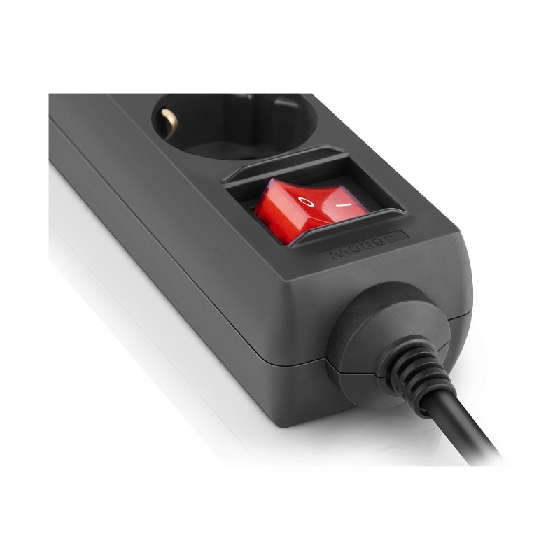 Сетевой фильтр питания REAL-EL RS-6 Protect M 1.8m, black (EL122300032)