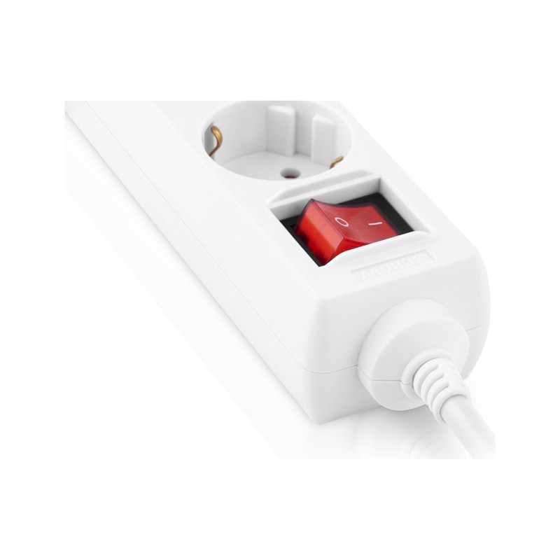 Сетевой фильтр питания REAL-EL RS-6 Protect M 5m, white (EL122300035)