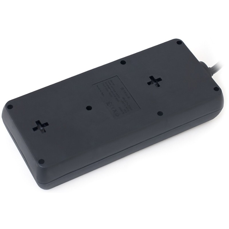 Сетевой фильтр питания REAL-EL RS-8 Protect 5m, black (EL122300024)