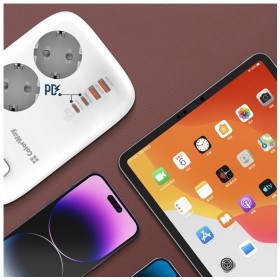 Сетевой фильтр питания ColorWay CW-CHE34PDW 3 розетки/4USB (CW-CHE34PDW)