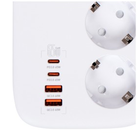 Сетевой фильтр питания ColorWay CW-CHE34PDW 3 розетки/4USB (CW-CHE34PDW)