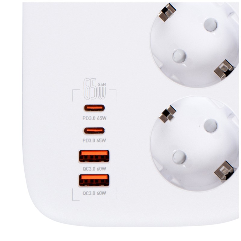 Сетевой фильтр питания ColorWay CW-CHE34PDW 3 розетки/4USB (CW-CHE34PDW)