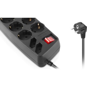 Сетевой фильтр питания REAL-EL REAL-EL RS-10 Protect, 3m, black (EL122300039)