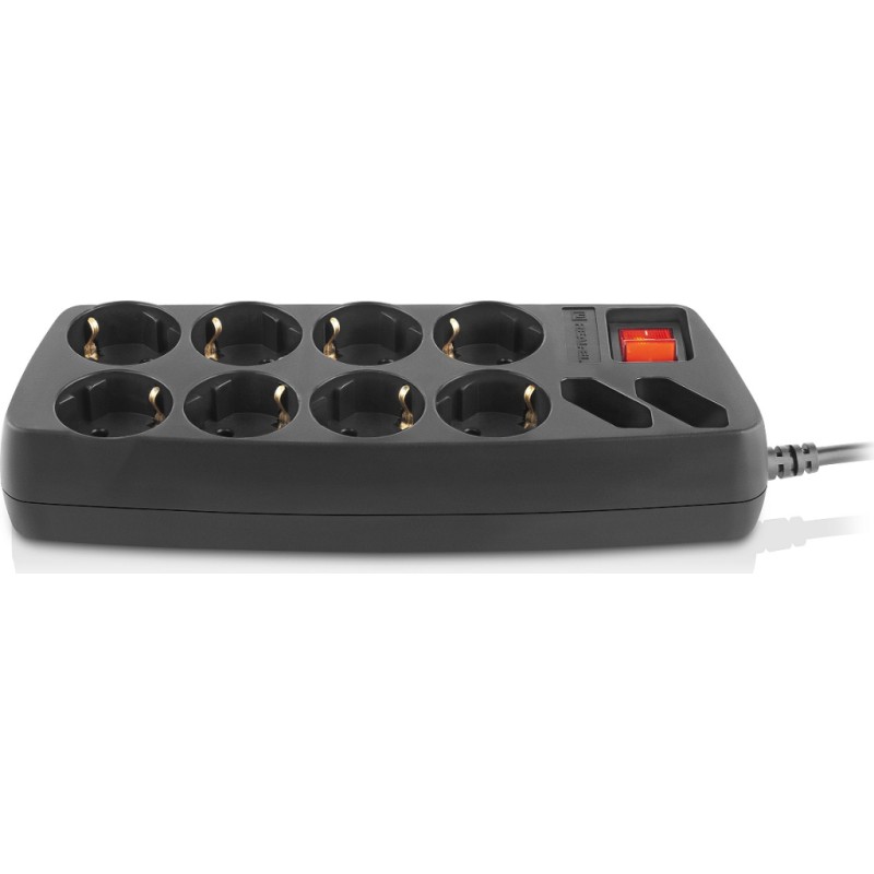 Сетевой фильтр питания REAL-EL REAL-EL RS-10 Protect, 3m, black (EL122300039)