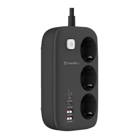Сетевой фильтр питания ColorWay CW-CHE34PDB 3 роз/4USB GaN3 Pro (CW-CHE34PDB)