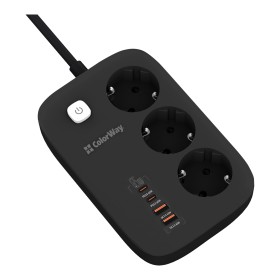 Сетевой фильтр питания ColorWay CW-CHE34PDB 3 роз/4USB GaN3 Pro (CW-CHE34PDB)