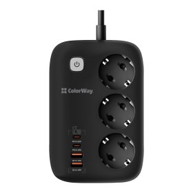 Мережевий фільтр живлення ColorWay CW-CHE34PDB 3 роз/4USB GaN3 Pro (CW-CHE34PDB)