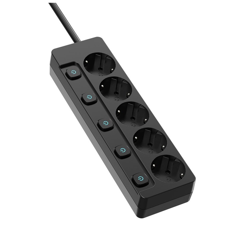 Мережевий фільтр живлення ColorWay CW-PSEA55SBK 5 розеток5м (CW-PSEA55SBK)