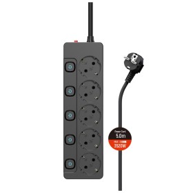 Мережевий фільтр живлення ColorWay CW-PSEA55SBK 5 розеток5м (CW-PSEA55SBK)