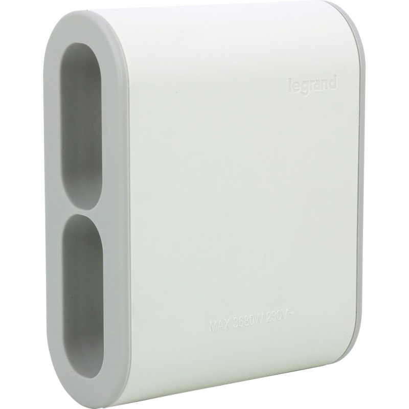 Сетевой разветвитель Legrand Стандарт 4х2К бічні розетки 6А Білий/Сірий (049400)