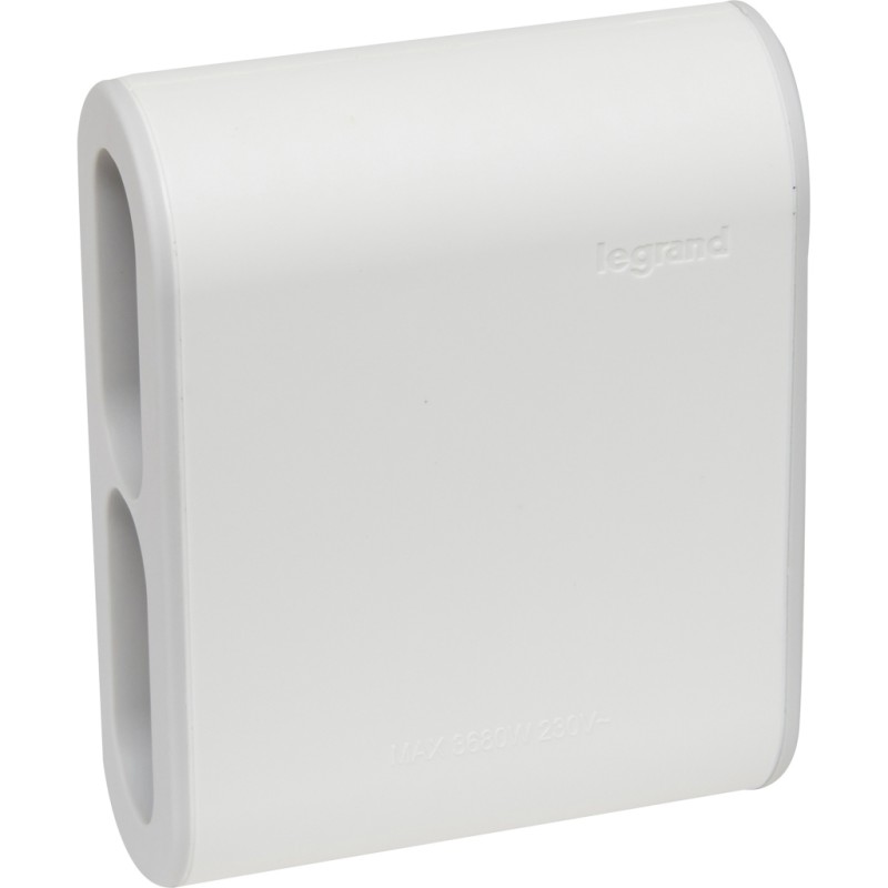 Сетевой разветвитель Legrand Стандарт 4х2К бічні розетки 6А Білий/Сірий (049400)