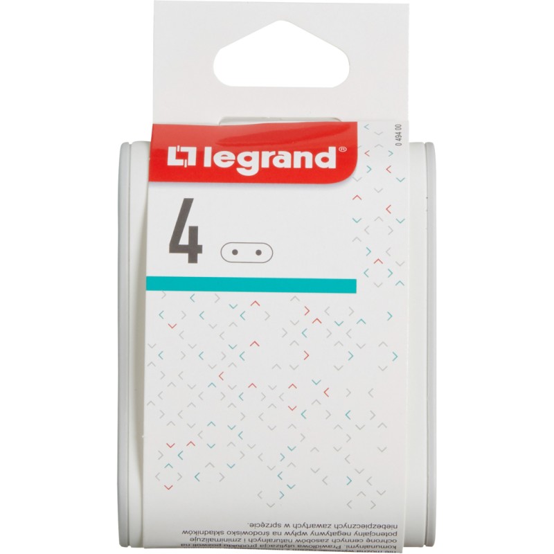Сетевой разветвитель Legrand Стандарт 4х2К бічні розетки 6А Білий/Сірий (049400)