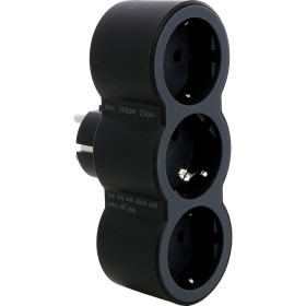 Сетевой разветвитель Legrand СТАНДАРТ 3х2К+З фронтальні розетки , колір Чорний (694519)