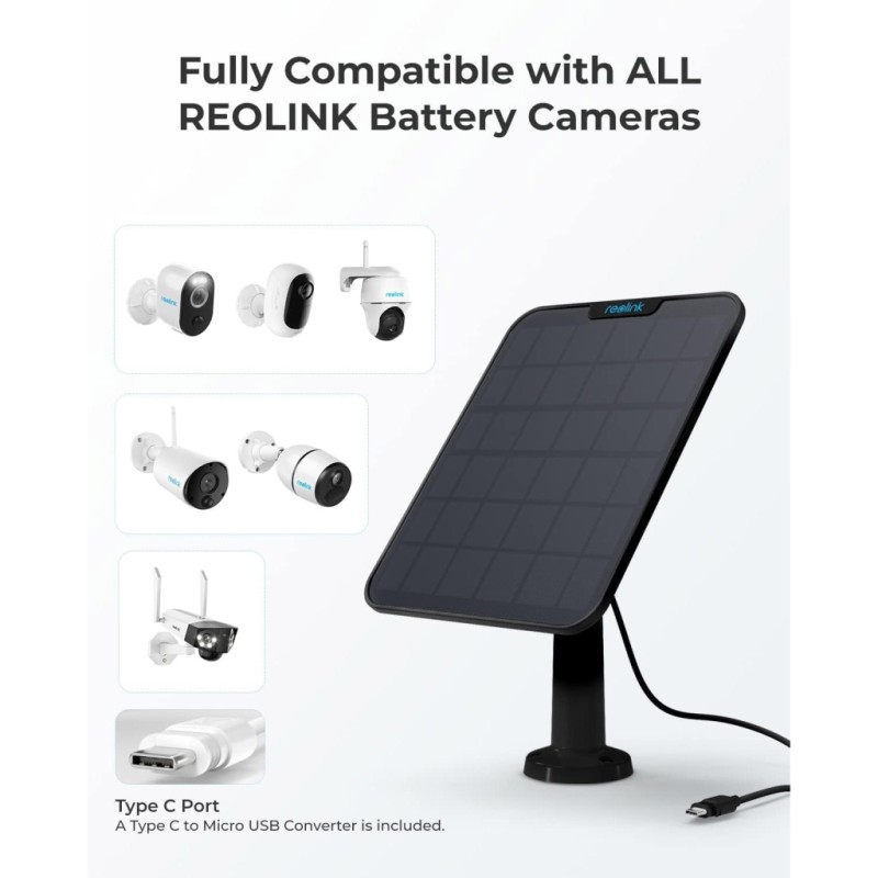 Солнечная панель Reolink Solar Panel 2 Black