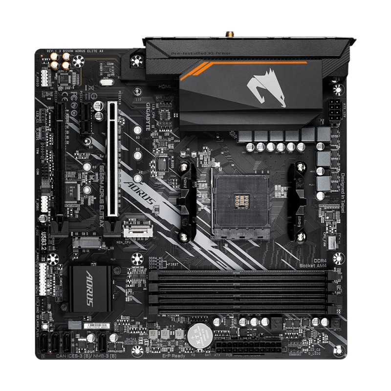 Материнская плата GIGABYTE B550M AORUS ELITE AX