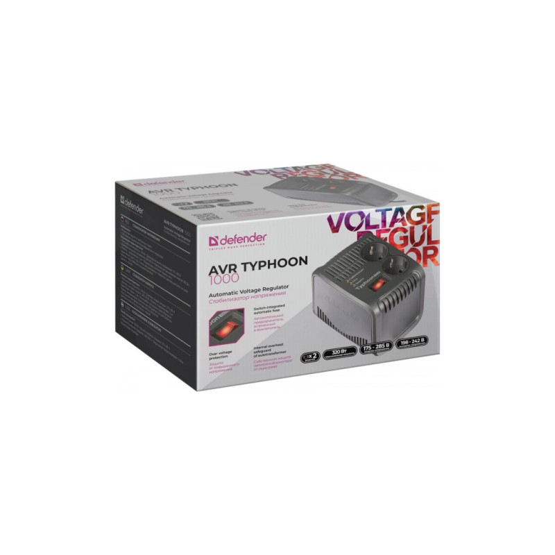 Стабилизатор Defender Typhoonl 1000VA 320W (99033)