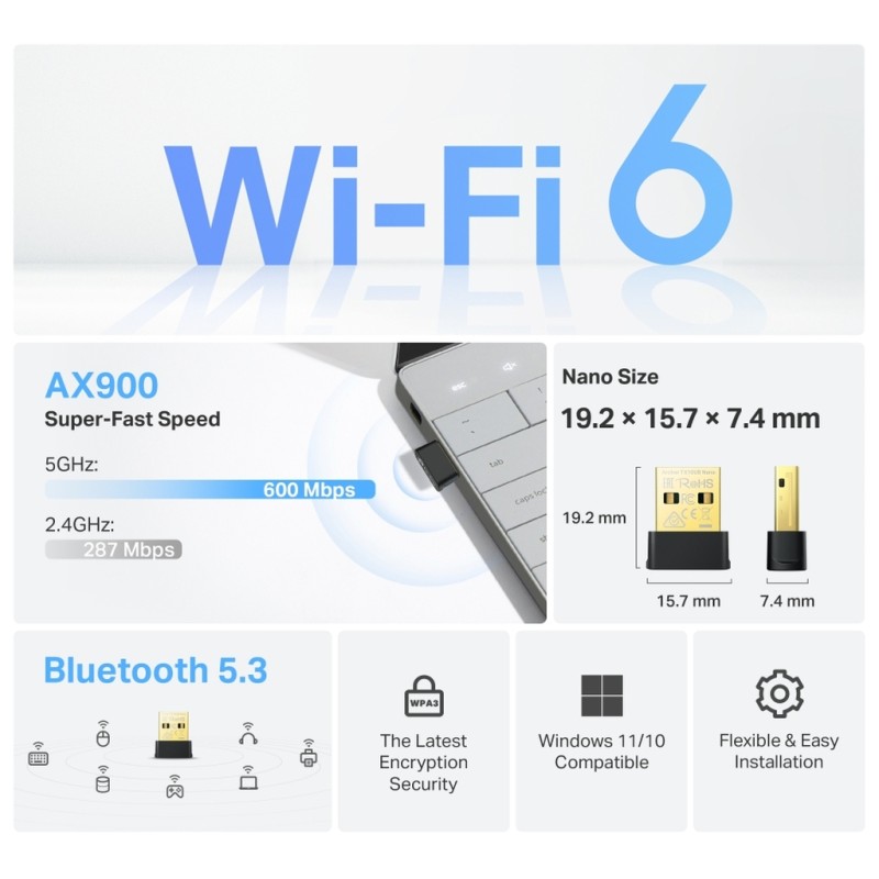 Сетевая карта Wi-Fi TP-Link ARCHER-TX10UB-NANO